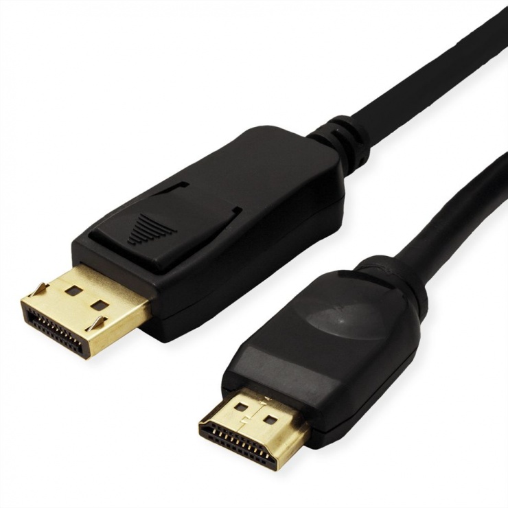 Imagine Cablu Displayport la HDMI UHD 4K T-T 5m Negru, Value 11.99.5788